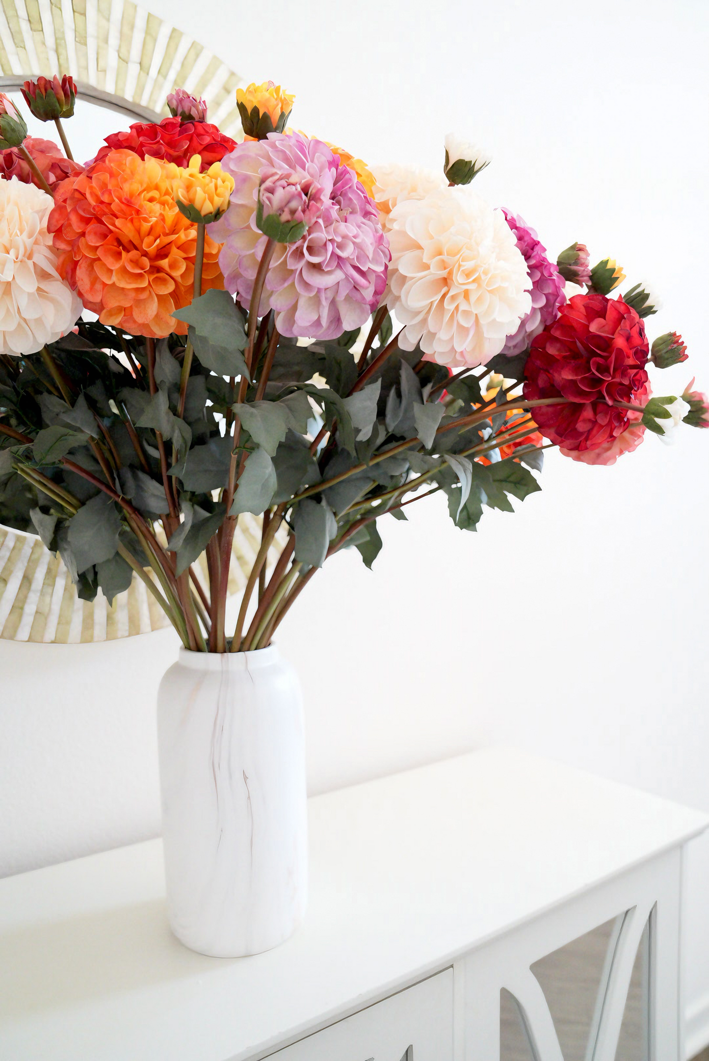 30 inches Artificial Dahlia | Faux Chrysanthemum Dahlia