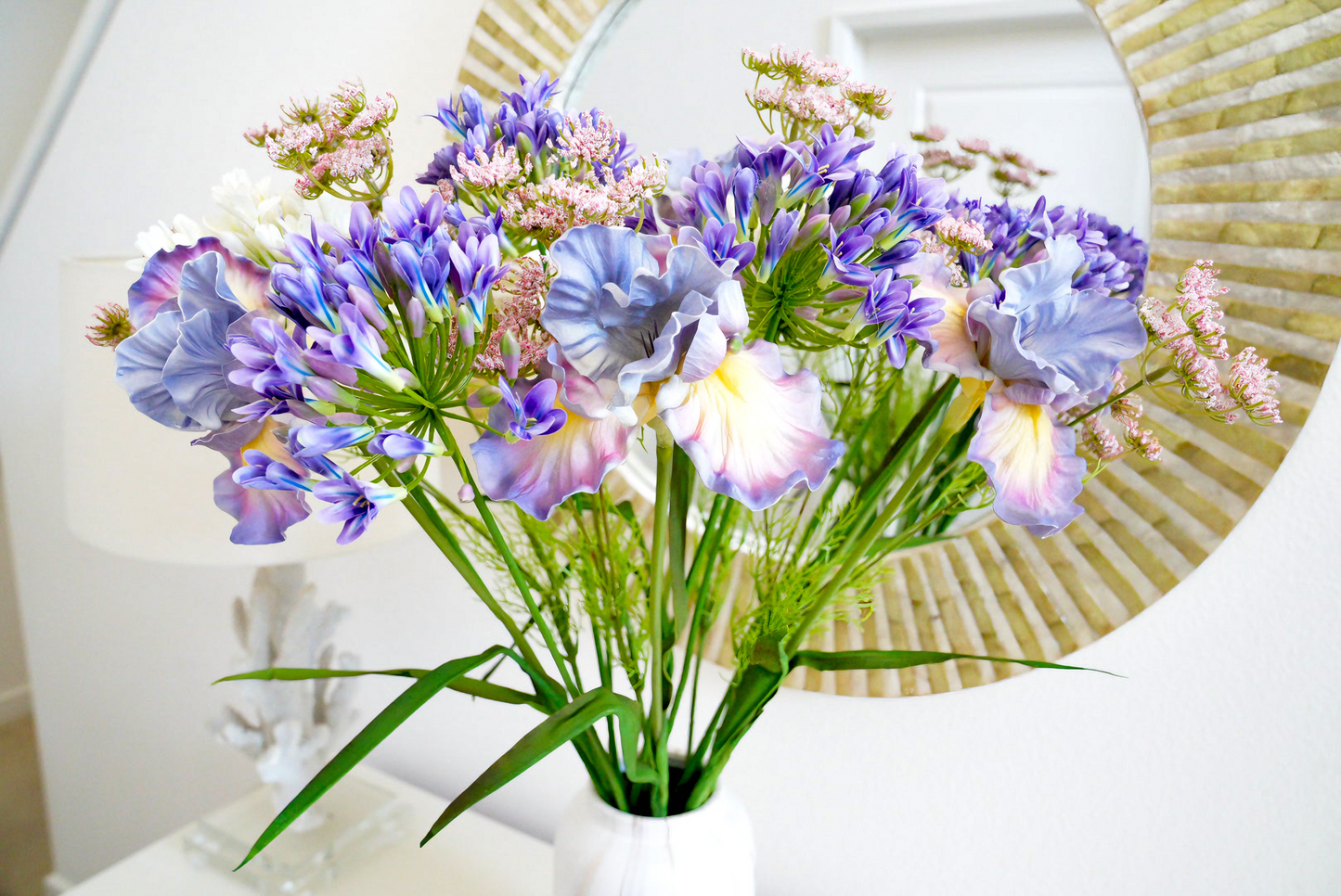 Real Touch Artificial Iris Flower