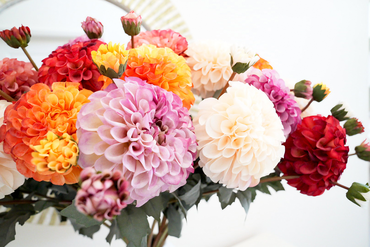 30 inches Artificial Dahlia | Faux Chrysanthemum Dahlia