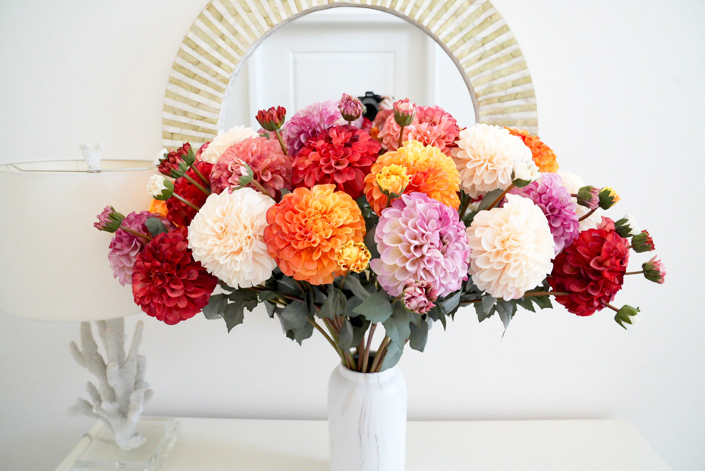 30 inches Artificial Dahlia | Faux Chrysanthemum Dahlia