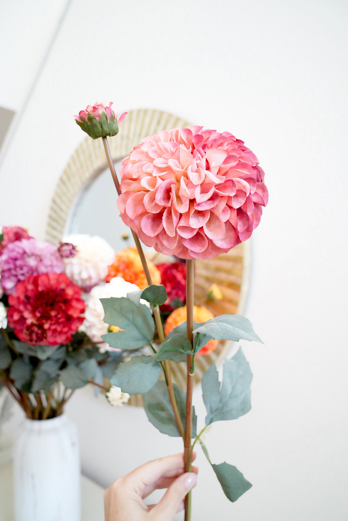 30 inches Artificial Dahlia | Faux Chrysanthemum Dahlia