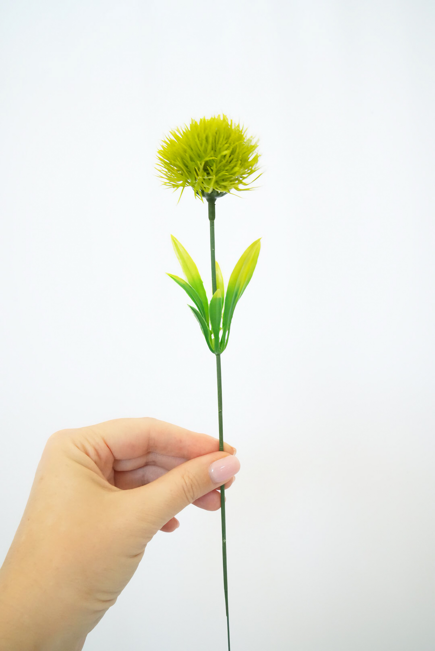 Vase "Handbag" with 12 Artificial Dandelions | Artificial Flowers Arrangement