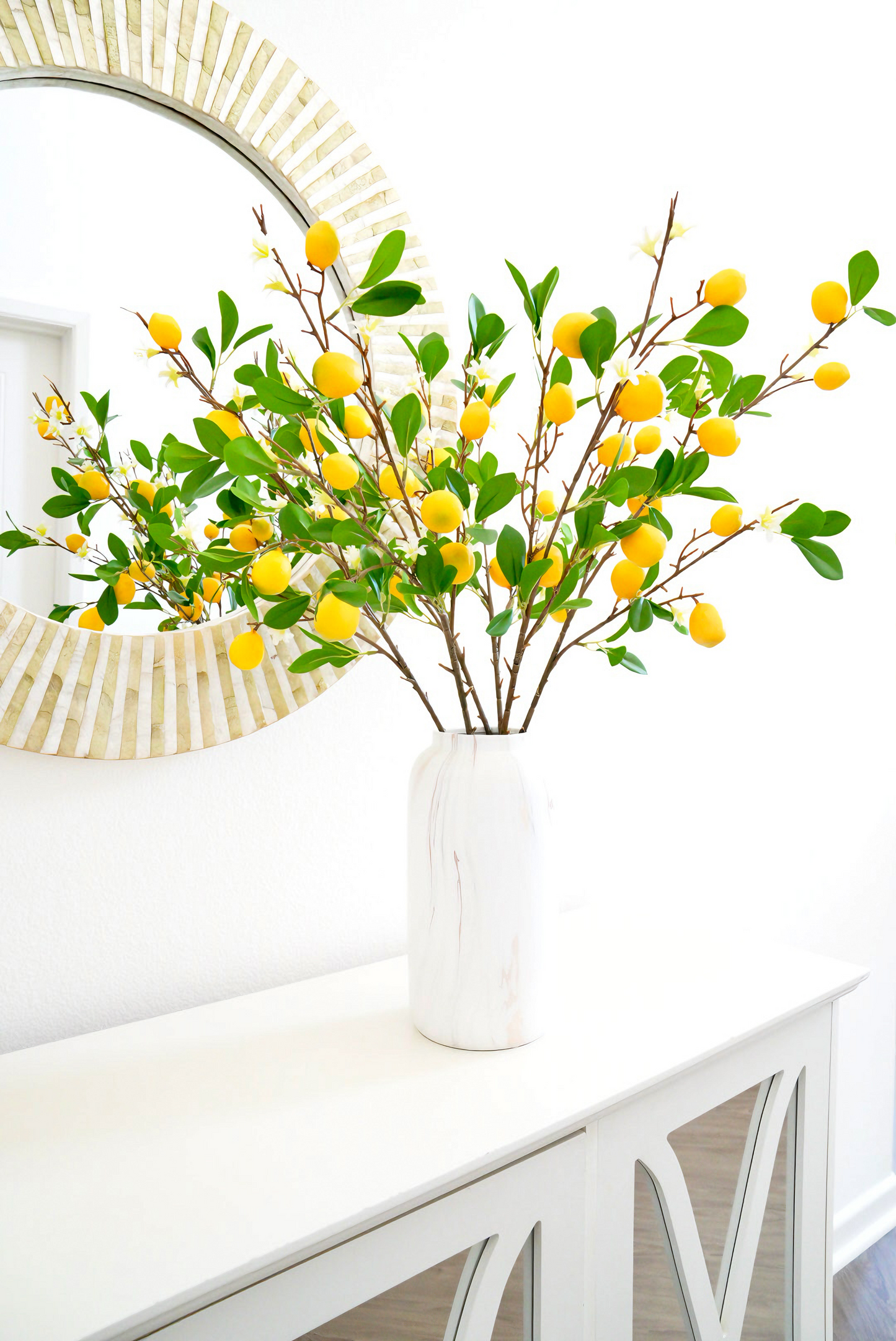 Artificial Lemons Stem | Faux Lemons Branch