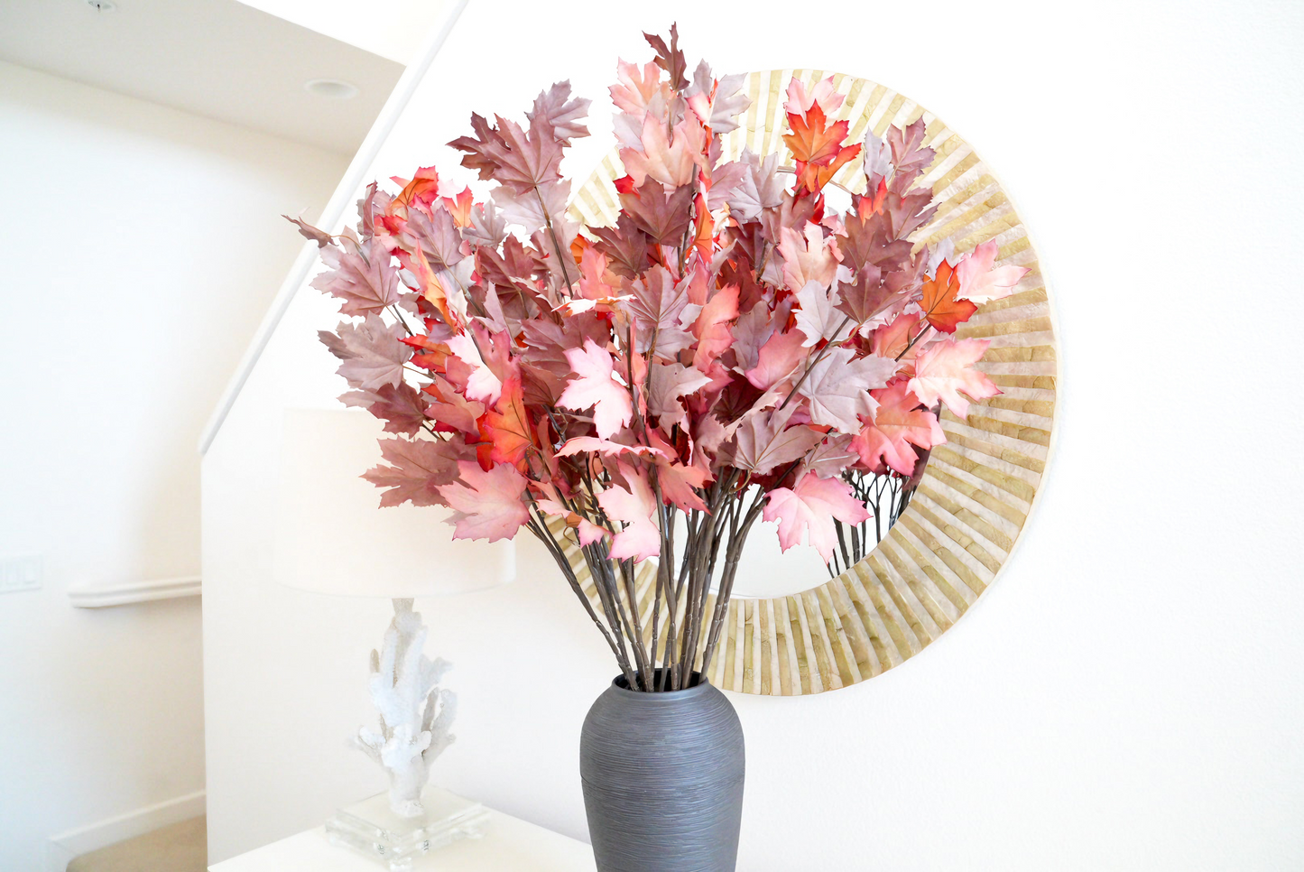 4 Colors Artificial Maple Branches | Artificial Maple Leaves