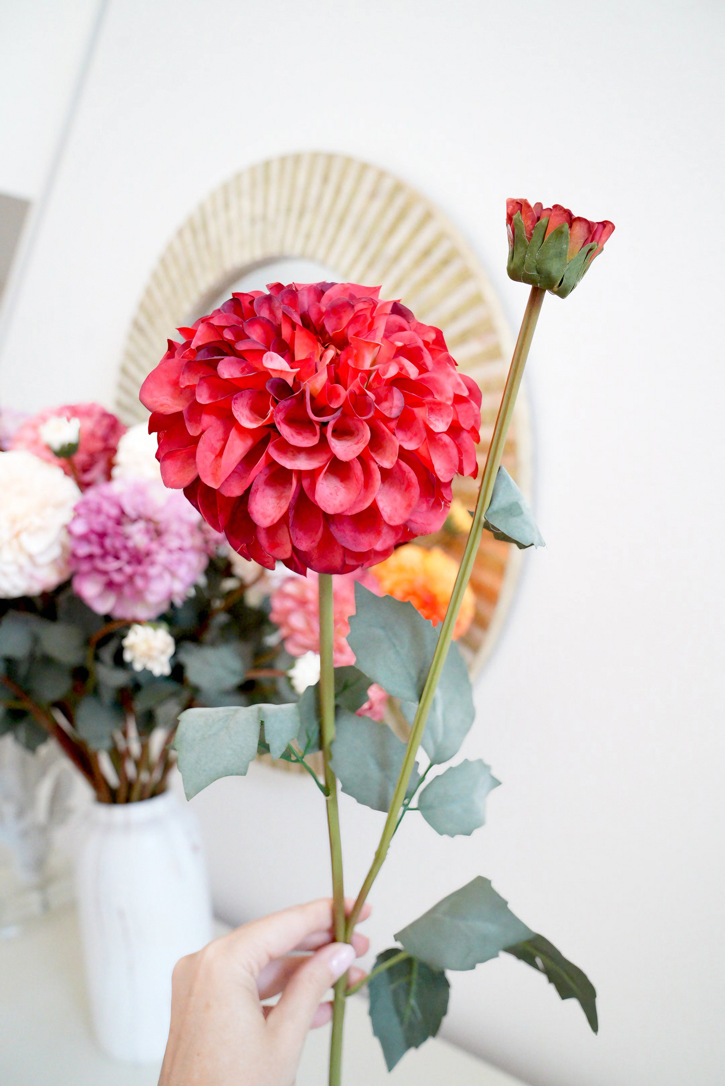 30 inches Artificial Dahlia | Faux Chrysanthemum Dahlia