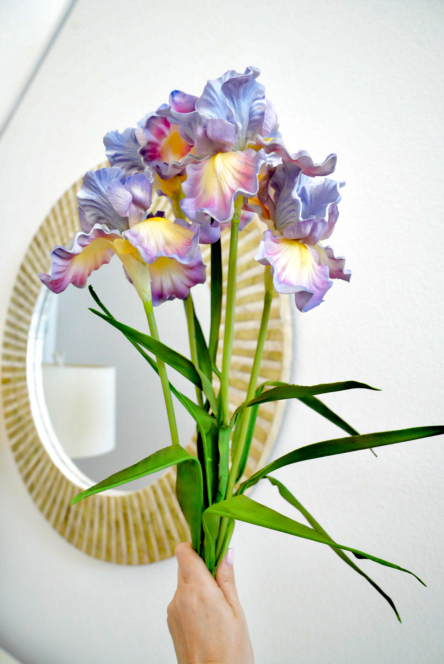 Real Touch Artificial Iris Flower